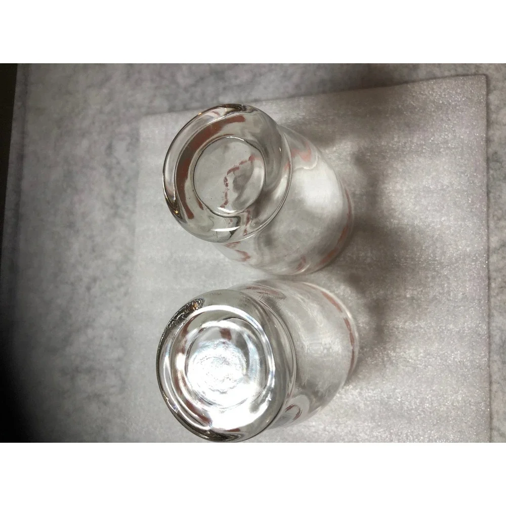 2 ~Vintage Pink Gooseberry Juice Glasses 3.5